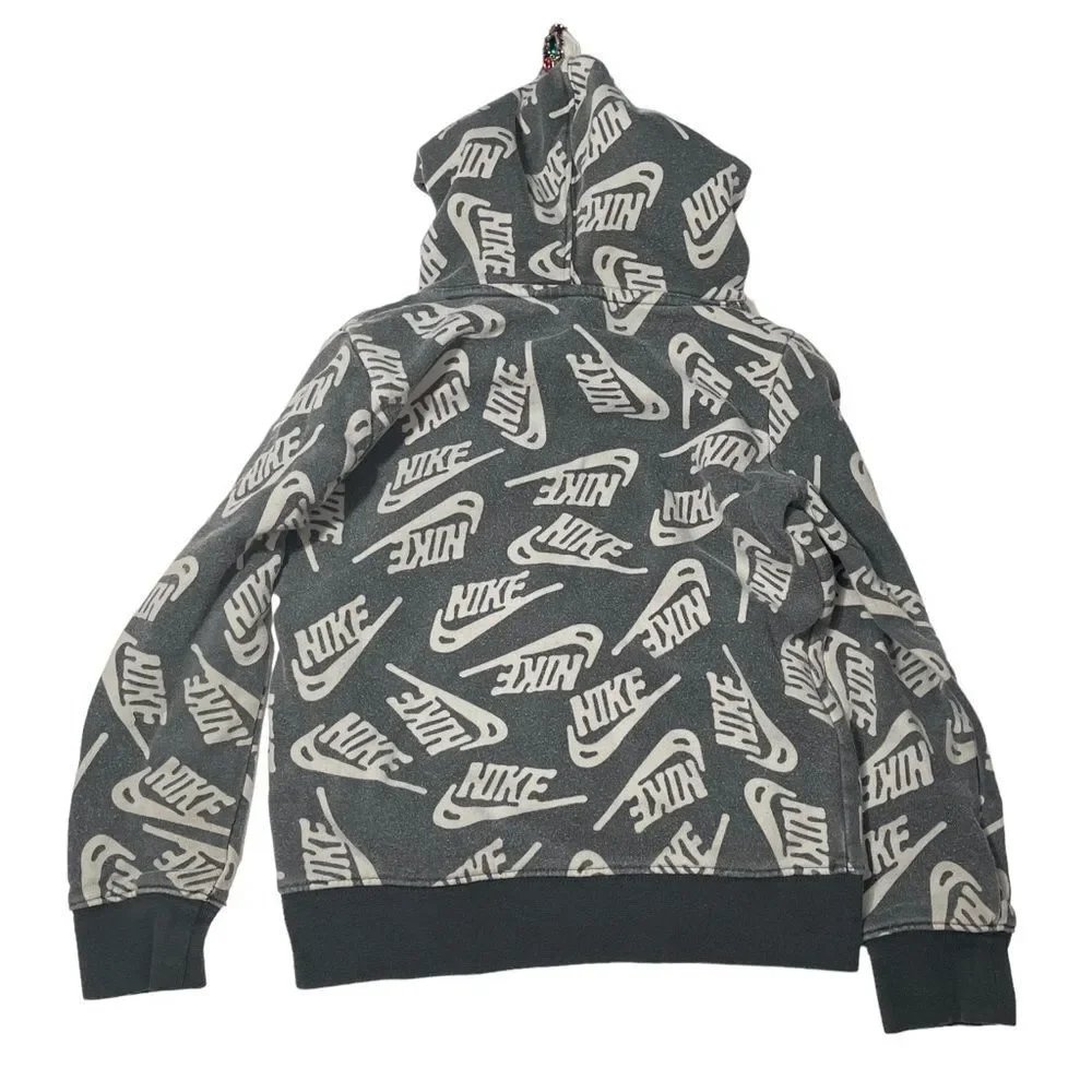 Nike Grey Logo Hoodie Sweatshirt